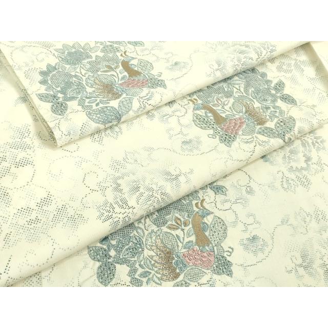 平和屋本店■極上　名門 藤娘きぬたや 藤娘大島しぼり　本場大島紬　スワトウ刺繍　恵大島　白恵泥　7マルキ　証紙付き　逸品　DZAA8548kh5 平和屋本店□極上 名門 藤娘きぬたや 藤娘大島しぼり 本場大島紬