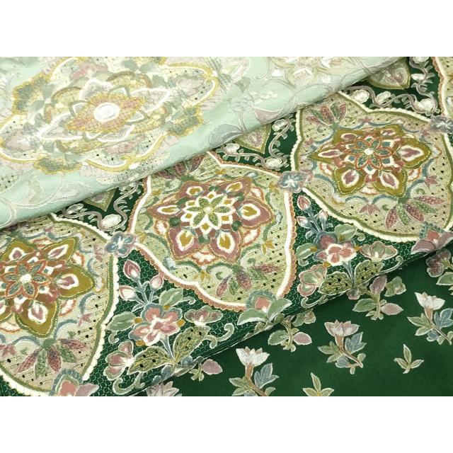 平和屋本店■極上　訪問着　総刺繍　花唐草菱文　暈し染め　金糸　やまと金ラベル　逸品　CYAA0835s5 平和屋本店□極上 訪問着 総刺繍 花唐草菱文 暈し染め 金糸 やまと金