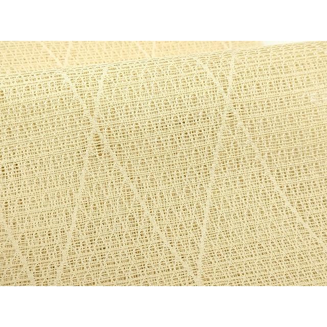 平和屋本店■最高級　夏物　人間国宝　北村武資　羅　八寸名古屋帯　菱　卵色地　逸品　未使用　DZAA8777kh5