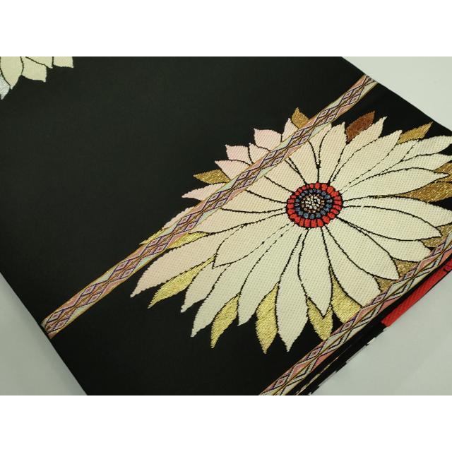 平和屋本店■最高級　龍村平蔵製　丸帯　福寿錦　黒地　金銀糸　逸品　DZAA8840kh5 平和屋本店□最高級 龍村平蔵製 丸帯 福寿錦 黒地 金銀糸 逸品