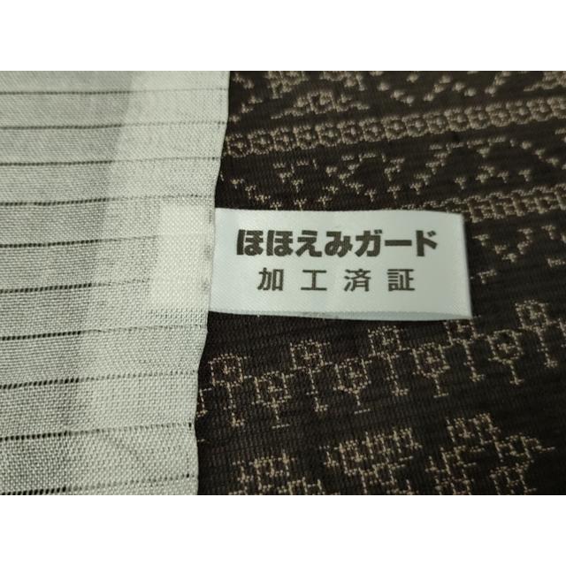 平和屋着物■極上　夏物　結城紬　夏結城　100亀甲　名物裂　横段文　逸品　DZAA9124kh5 平和屋着物□極上 夏物 結城紬 夏結城 100亀甲 名物裂 横段文 逸品
