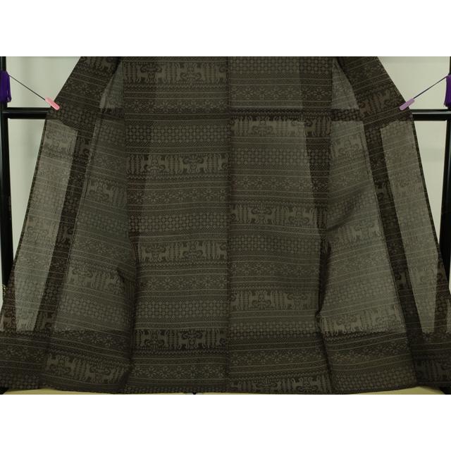 平和屋着物□極上 夏物 結城紬 夏結城 100亀甲 名物裂 横段文 逸品