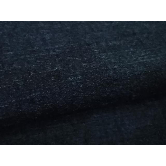 平和屋着物□極上 本場結城紬 重要無形文化財 単衣 色無地 濃藍色 証紙