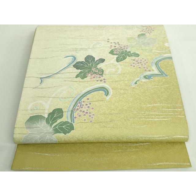 平和屋着物□極上 本加賀友禅作家 松島由美 太鼓柄袋帯 葡萄蔦の