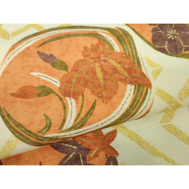 平和屋本店＊極上　夏物　銀座　志ま亀　小紋　絽　花丸文　ロング丈　たとう紙付き　逸品　DZAA9415kh6 平和屋本店＊極上 夏物 銀座 志ま亀 小紋 絽 花丸文 ロング丈 たとう紙