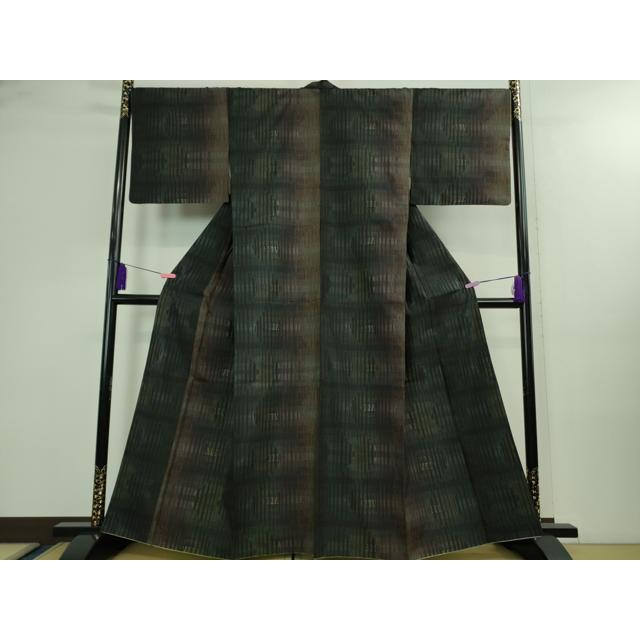 平和屋着物■極上　本場大島紬　7マルキ　幾何学文様　逸品　DZAA9933kh5 平和屋着物□極上 本場大島紬 7マルキ 幾何学文様 逸品 DZAA9933kh5