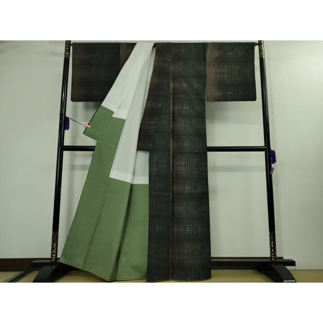 平和屋着物□極上 本場大島紬 7マルキ 幾何学文様 逸品 DZAA9933kh5