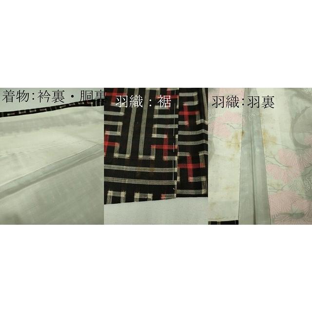 平和屋着物□希少 本場大島紬 龍郷絣 秋名バラ アンサンブル 羽織