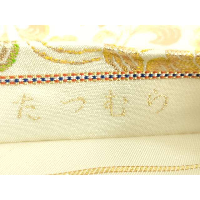平和屋本店□極上 龍村美術織物 たつむら 六通柄 本袋帯 歌集牡丹錦