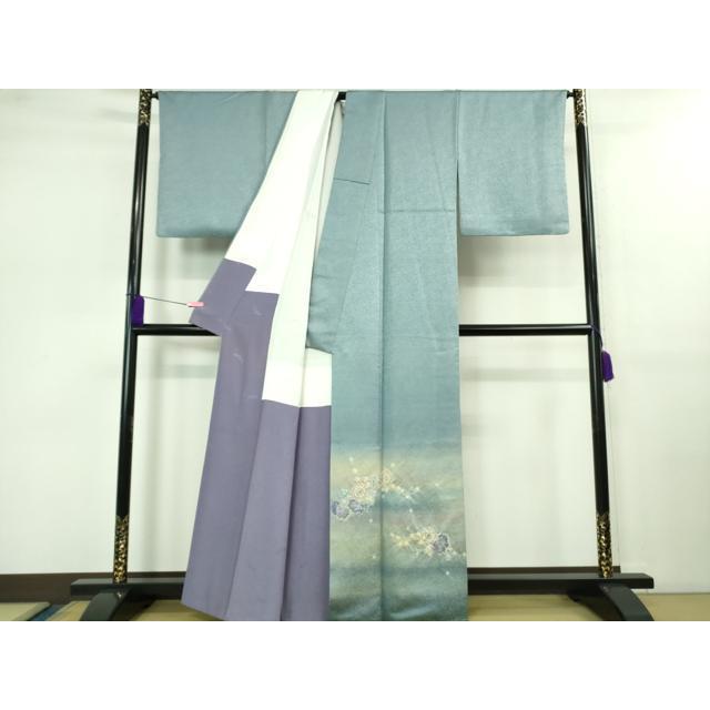 平和屋本店□極上 久保田一竹 幻の辻が花 訪問着 暈し染め 金通し地