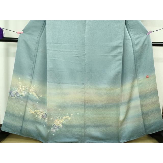 平和屋本店■極上　久保田一竹　幻の辻が花　訪問着　暈し染め　金通し地　逸品　DZAB0760kh5 平和屋本店□極上 久保田一竹 幻の辻が花 訪問着 暈し染め 金通し地