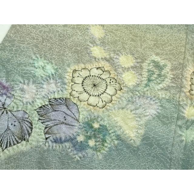 平和屋本店□極上 久保田一竹 幻の辻が花 訪問着 暈し染め 金通し地