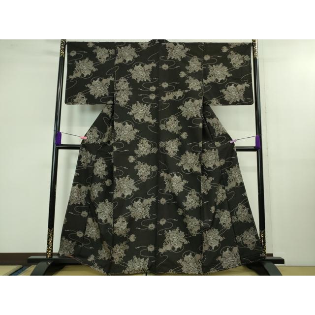 平和屋本店■極上　紬　単衣　横段文　やまと誂製　逸品　未使用　CZAA2605s5 平和屋本店□極上 紬 単衣 横段文 やまと誂製 逸品 未使用 CZAA2605s5