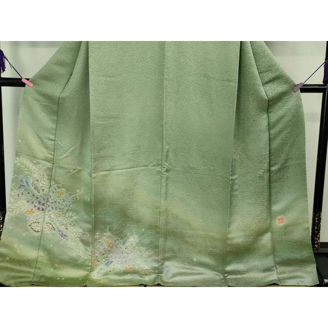 平和屋本店■最高級　初代　久保田一竹　幻の辻が花　訪問着　想花　暈し染め　金通し地　共箱・たとう紙付き　逸品　DZAB1200kh5 平和屋本店□最高級 初代 久保田一竹 幻の辻が花 訪問着 想花 暈し染め