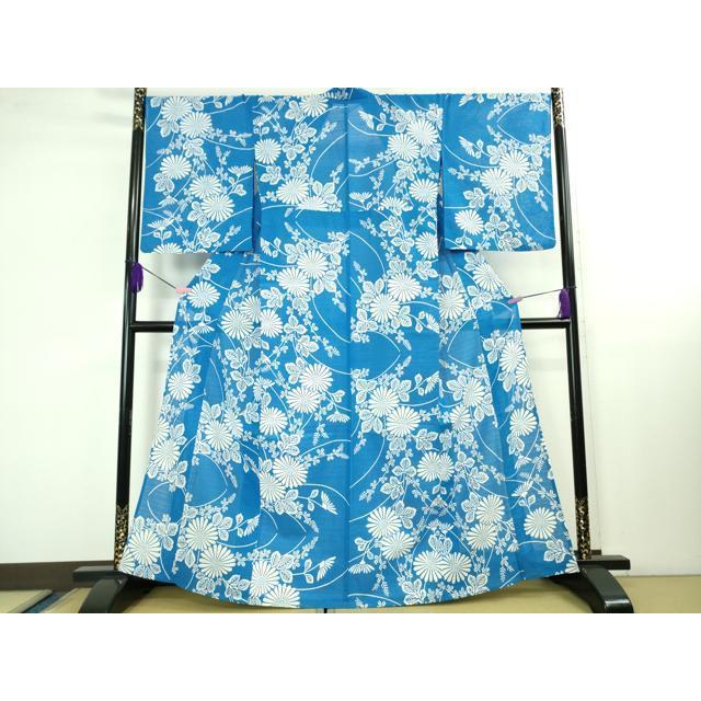 平和屋本店∴極上　夏物　竺仙　綿絽　浴衣　菊　逸品　DZAB1562kh6 平和屋本店∴極上 夏物 竺仙 綿絽 浴衣 菊 逸品 DZAB1562kh6 : 平和屋