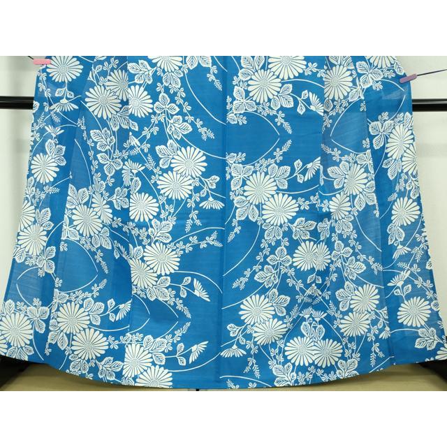 平和屋本店∴極上　夏物　竺仙　綿絽　浴衣　菊　逸品　DZAB1562kh6 平和屋本店∴極上 夏物 竺仙 綿絽 浴衣 菊 逸品 DZAB1562kh6 : 平和屋