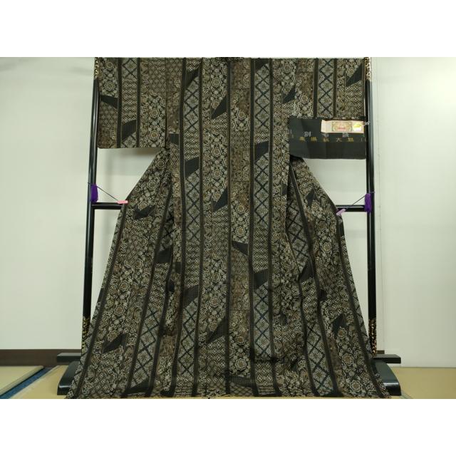 平和屋本店□極上 中国三大刺繍 スワトウ刺繍 刺し子 総刺繍 本場縞