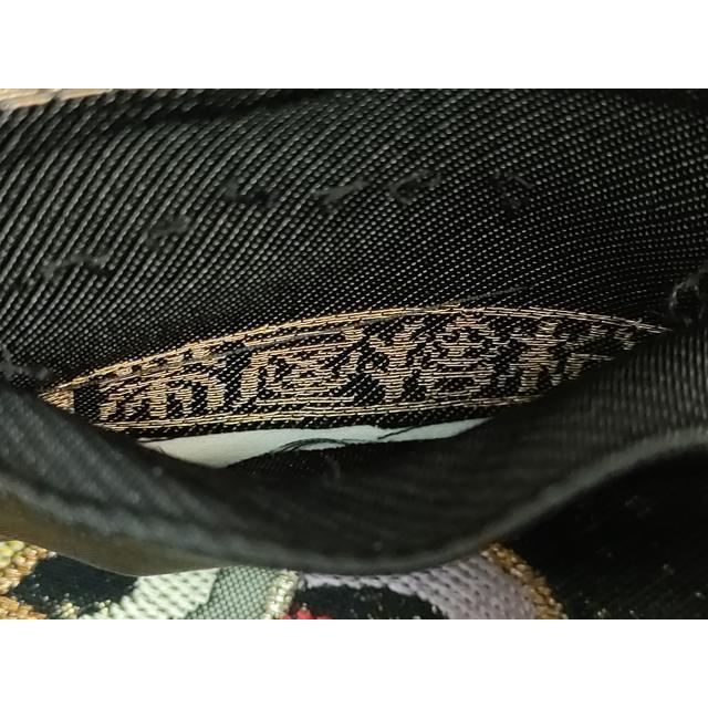 平和屋本店○極上 1854年創業 帯屋捨松 六通柄袋帯 唐織 舞花文 黒地
