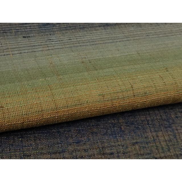 平和屋本店●極上　郡上紬　草木染　横段文　反端付き　逸品　DZAB2418kh6_6