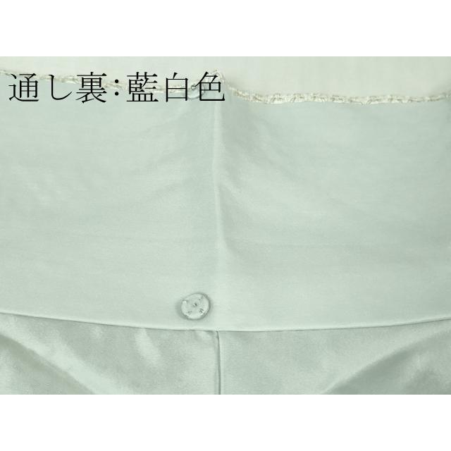 平和屋本店●極上　本場大島紬　白大島　訪問着　総刺繍　横段花菱文　逸品　DZAB2541kh6