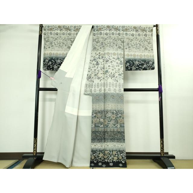 平和屋本店●極上　中国三大刺繍　スワトウ刺繍　汕頭刺繍　訪問着　更紗花文　暈し染め　金糸　逸品　DZAB2555kh6