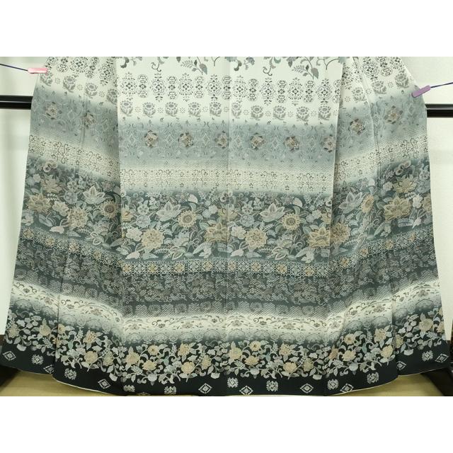平和屋本店●極上　中国三大刺繍　スワトウ刺繍　汕頭刺繍　訪問着　更紗花文　暈し染め　金糸　逸品　DZAB2555kh6