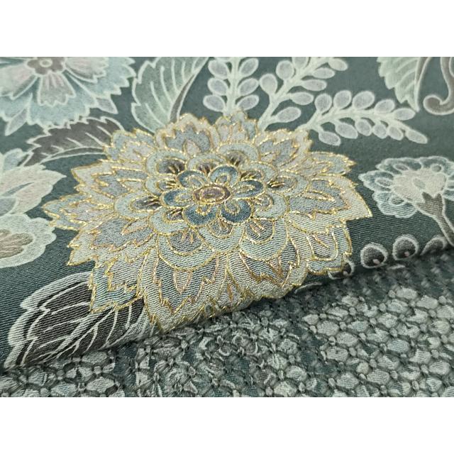 平和屋本店●極上　中国三大刺繍　スワトウ刺繍　汕頭刺繍　訪問着　更紗花文　暈し染め　金糸　逸品　DZAB2555kh6