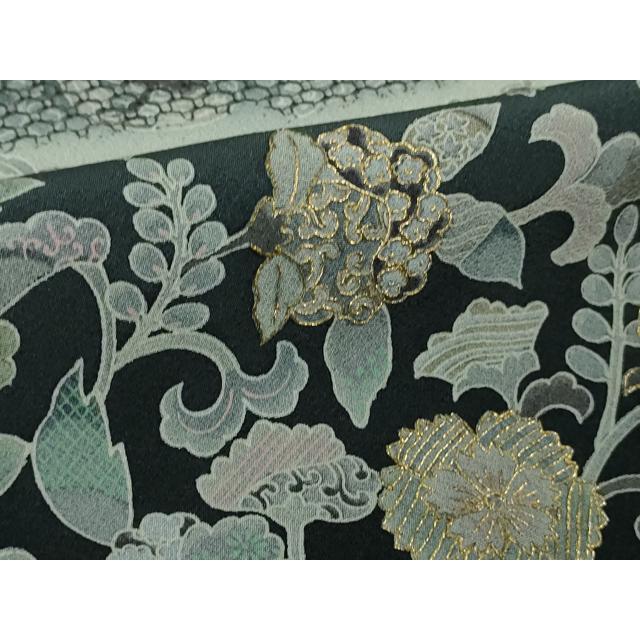 平和屋本店●極上　中国三大刺繍　スワトウ刺繍　汕頭刺繍　訪問着　更紗花文　暈し染め　金糸　逸品　DZAB2555kh6