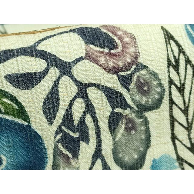 平和屋本店＊最高級 夏物 城間栄順 本場琉球紅型 九寸名古屋帯 流水花