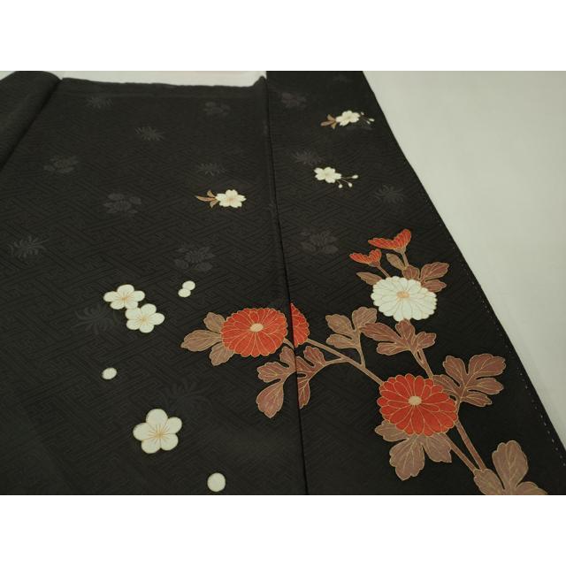 平和屋本店●極上　振袖　駒刺繍　絞り　霞吉祥花松文　蝉色地　金彩　逸品　DZAB2776kh6