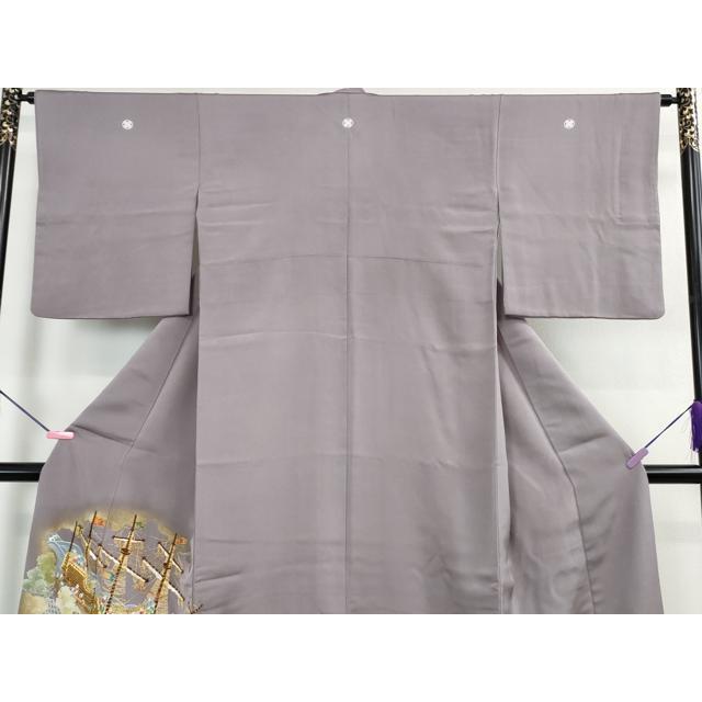 平和屋本店○極上 創業460年・千總 色留袖 駒刺繍 南蛮船 人物文 浅