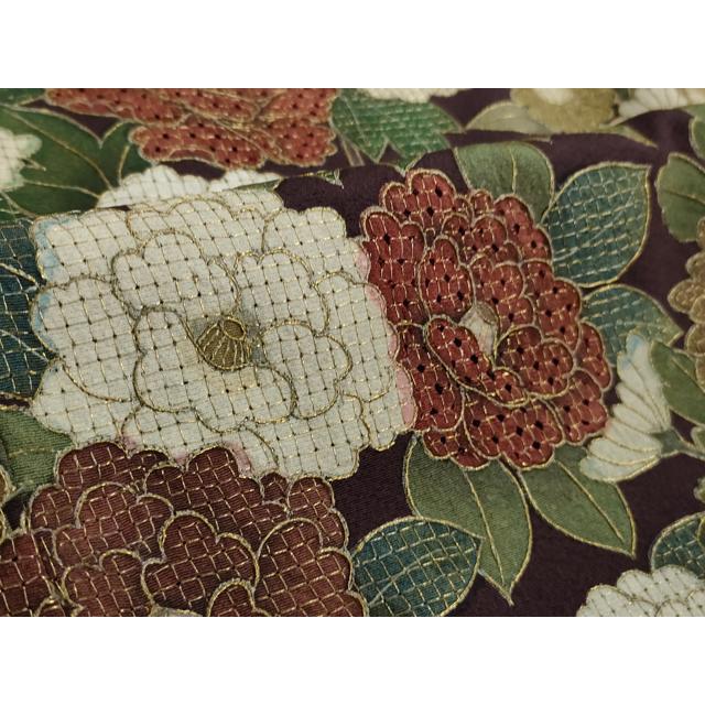 平和屋本店●極上　中国三大刺繍 スワトウ刺繍 汕頭刺繍 振袖・長襦袢(無双仕立て)セット 作家物 駒刺繍 道長花文 金糸　逸品　DZAB5899kh6 平和屋本店○極上 中国三大刺繍 スワトウ刺繍 汕頭刺繍 訪問着 鴛鴦花
