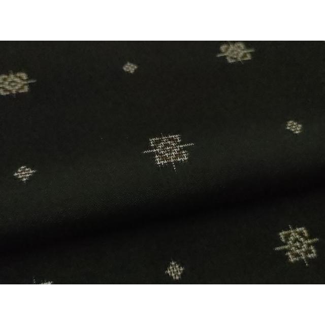 平和屋本店●極上　本場大島紬　9マルキ　黒地　逸品　DZAB3268kh6_6