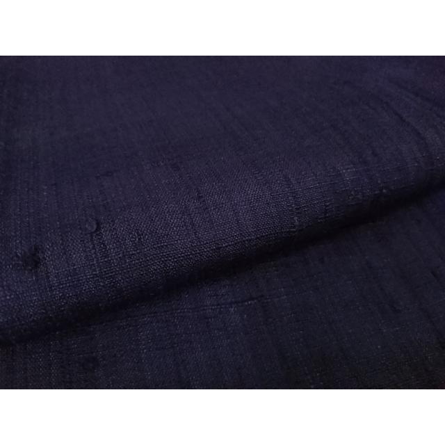 平和屋本店▽極上　浦野理一　経節紬　単衣　色無地　桑の実色　逸品　DZAB3439kh6