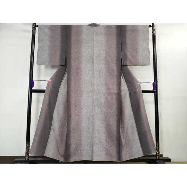 平和屋本店●極上　染織の名門　しょうざん 生紬　間道　証紙付き　逸品　DZAB3445kh6_1