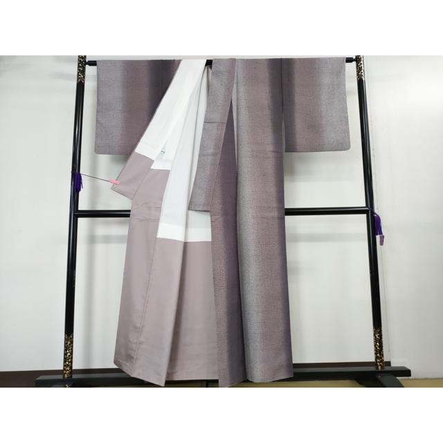 平和屋本店●極上　染織の名門　しょうざん 生紬　間道　証紙付き　逸品　DZAB3445kh6_2