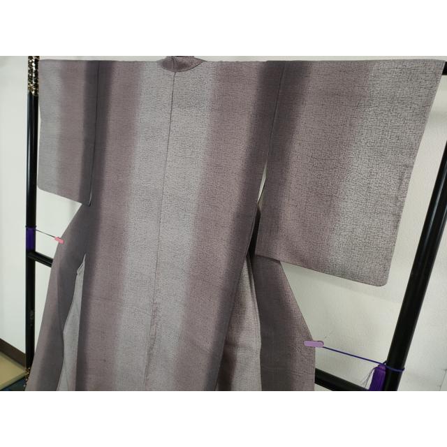 平和屋本店●極上　染織の名門　しょうざん 生紬　間道　証紙付き　逸品　DZAB3445kh6_3