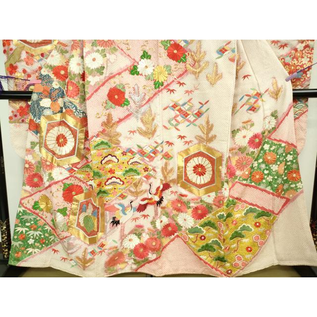 平和屋本店○極上 アンティーク 大正ロマン 振袖 駒刺繍 絞り 今様慶長 