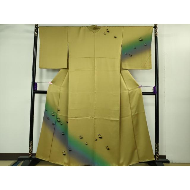 平和屋着物○極上 染色作家 青木龍雲 訪問着・袋帯セット 手描き 水滴 