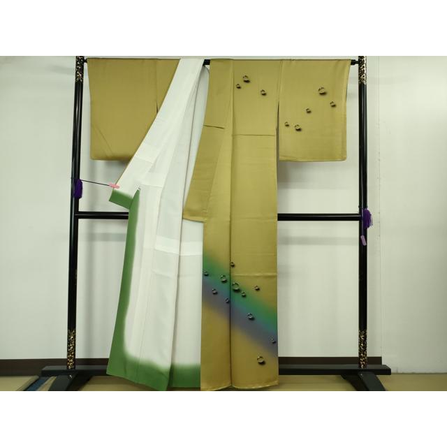 平和屋着物○極上 染色作家 青木龍雲 訪問着・袋帯セット 手描き 水滴 