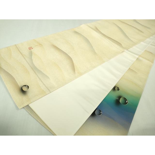 平和屋着物○極上 染色作家 青木龍雲 訪問着・袋帯セット 手描き 水滴 