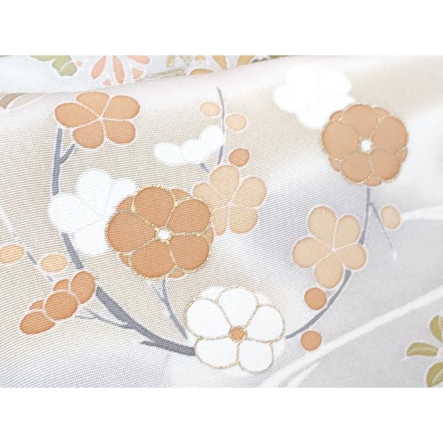 平和屋本店●極上　創業460年・千總　訪問着　駒刺繍　貝桶吉祥花文　藤鼠色地　暈し染め　金彩　三越扱い　逸品　DZAB3553kh6