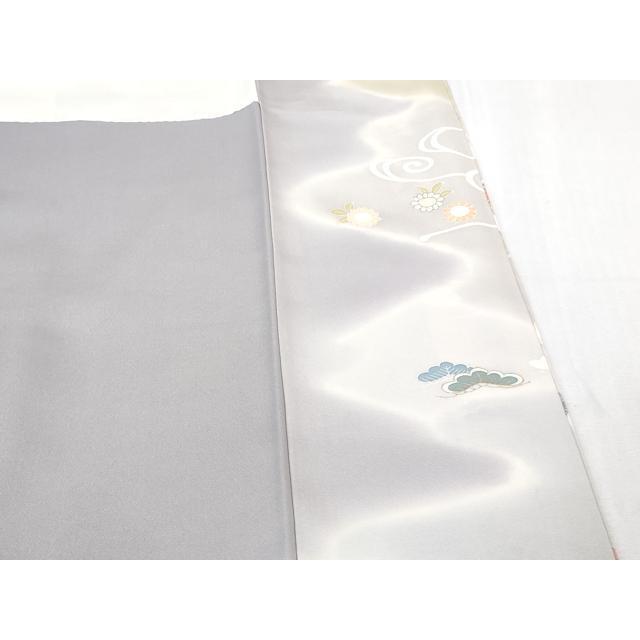 平和屋本店●極上　創業460年・千總　訪問着　駒刺繍　貝桶吉祥花文　藤鼠色地　暈し染め　金彩　三越扱い　逸品　DZAB3553kh6