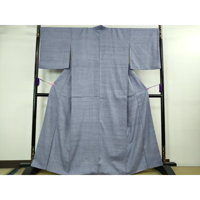平和屋本店●極上　浦野理一　経節紬　色無地　紅掛花色　逸品　DZAB3594kh6