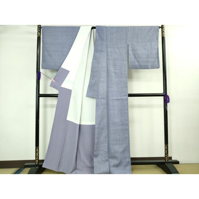 平和屋本店●極上　浦野理一　経節紬　色無地　紅掛花色　逸品　DZAB3594kh6
