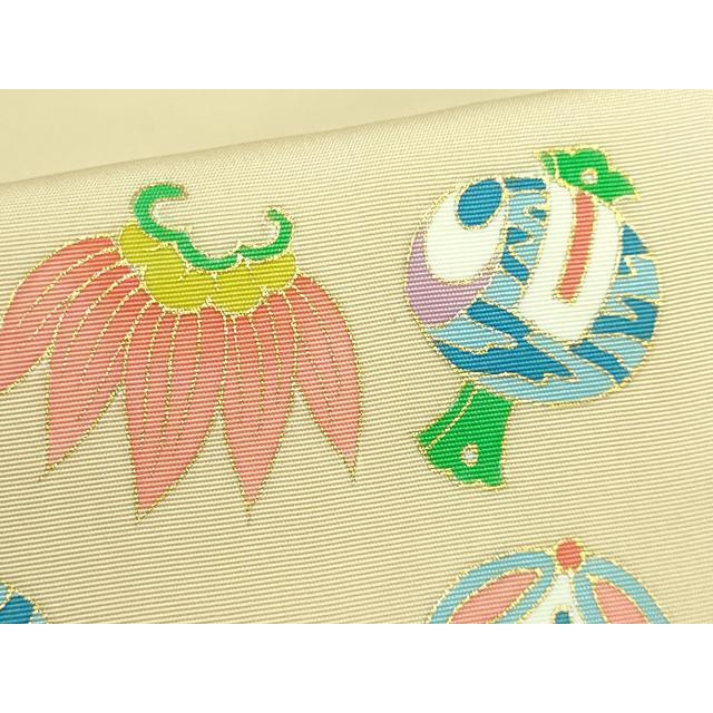 平和屋着物●極上　塩瀬　九寸名古屋帯　宝尽くし　金彩　逸品　DZAB3662kh6 平和屋着物○極上 塩瀬 九寸名古屋帯 宝尽くし 金彩 逸品 DZAB3662kh6