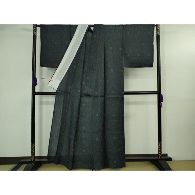 平和屋本店＊極上　夏物　重要無形文化財　本場宮古上布　苧麻　花菱文　逸品　DZAB3777kh6