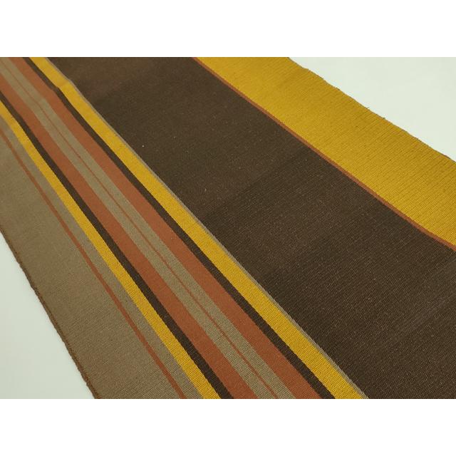 平和屋着物○極上 本場黄八丈 紬 八寸名古屋帯 間道 逸品 DZAB4204kh6 