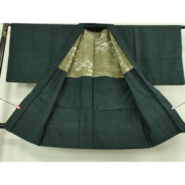 平和屋着物○男性 紬 アンサンブル 格子 正絹 逸品 CABC6612yc 平和屋