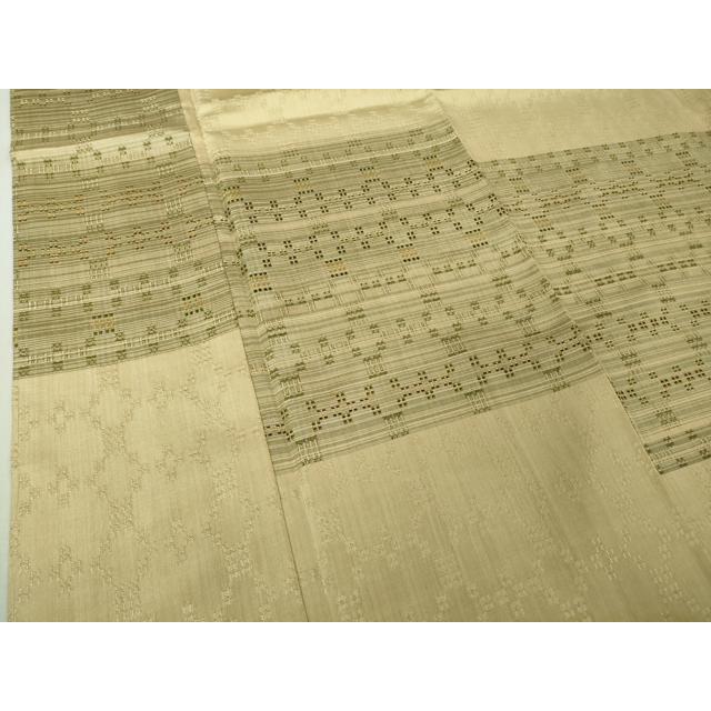平和屋本店○希少 首里の織物 首里花織 新垣みどり作 訪問着 紬地 蒸 